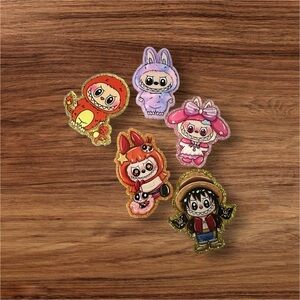 5 Acrylic Labubu's Flat Back